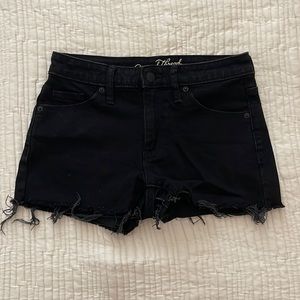 Black Jean shorts